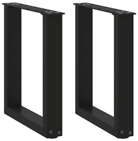 Sonata H Крака за холна маса с U-образна 2 бр черни 38x(42-43)см стомана