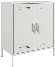 842981 vidaXL Бюфет, бял, 68x39x79 см, стомана