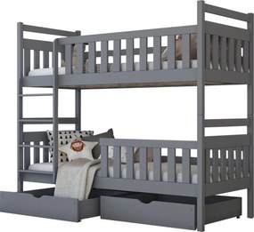 Двуетажно легло Monika-Сиво-80 x 180