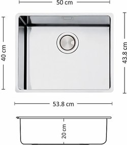 Leks FERRARA PLUS 500 U Кухненска мивка за вграждане
