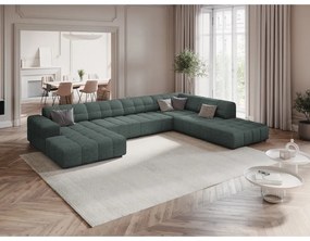 Тюркоазен ъглов диван (десен ъгъл/U) Chicago - Cosmopolitan Design