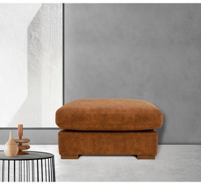 Кафяв табуретка от изкуствена кожа Hamburg – Scandic