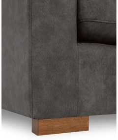 Антрацитен диван от изкуствена кожа 175 cm Hamburg – Scandic