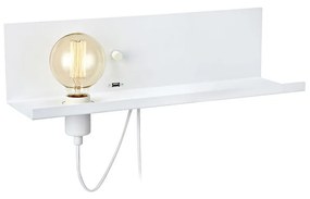 Бяла стенна лампа с USB станция за зареждане Multi - Markslöjd