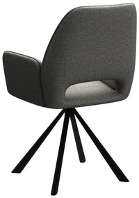 Тъмносив трапезен стол с подлакътници Graham – Actona