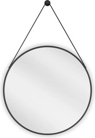 Mexen String кръгло огледало за баня 60 см, черна рамка - 9854-060-060-000-70