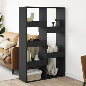 3309565 vidaXL Разделител за стая, черен, 100x33x155,5 см, инженерно дърво