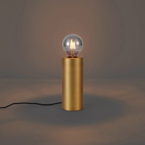 Модерна настолна лампа месинг 24 см - Cylinder