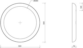 Стенно огледало ø 58 cm Allo – noo.ma