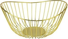Horecano - Метална фруктиера / купа елипса 28x27xh10/13см златна CHARM-(232033) (HC-981806)