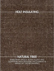 Кафяв ръчно изработен вълнен килим 120x170 cm Greenwich – Ted Baker