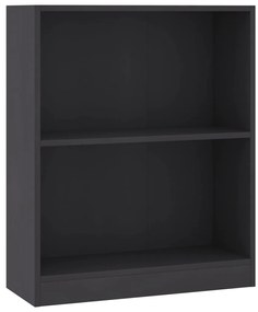 800857 vidaXL Етажерка за книги, сива, 60x24x76 см, инженерно дърво