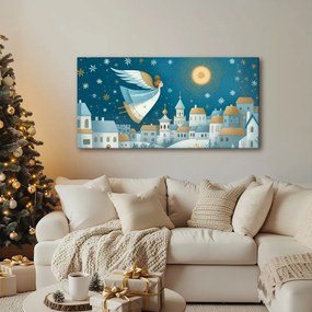 Картина на платно – Коледна природа с ангел