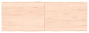 363898 vidaXL Плот за маса 140x50x(2-4) см необработено масивно дърво жив ръб