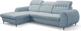 Ъглов диван Blanc-Светлосин-Ляво