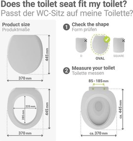 Тоалетна чиния с автоматично затваряне 37 x 44,5 см Rieti – Wenko
