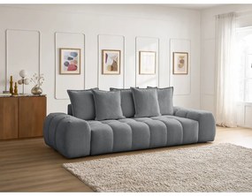 Тъмносив шенилов сгъваем/с място за съхранение диван 278 cm Everest – Bobochic Paris