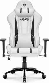 Ергономичен геймърски стол HC-1013 - бял офис стол с 3D подлакътници