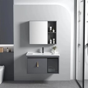 Комплект мебели за баня с мивка Paris 60cm Grey