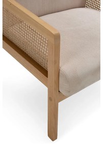 Бежов велурен фотьойл Debra – Marckeric