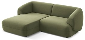 Зелен кадифен ъглов диван (ляв ъгъл) Moana – Makamii