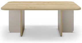 Кремава/естествена масичка за кафе с дъбов плот 56x100 cm Hillary – Marckeric