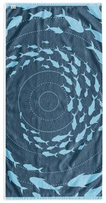 Синя плажна кърпа 90x180 cm Shoal - DecoKing