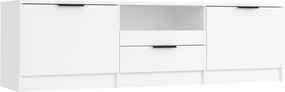 811448 vidaXL ТВ шкаф, бял, 140x35x40 см, инженерно дърво