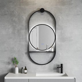 LED огледало за баня, SAVONA BLACK, 60x124см, Inter Ceramic, 1943MBK