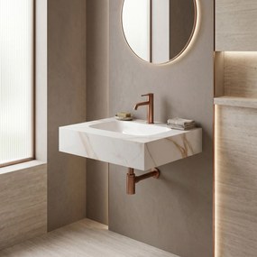 Стенна мивка REA Aresa Grey Gold 60