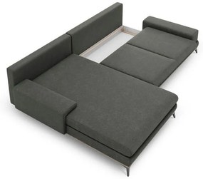 Тъмносив ъглов разтегателен диван , ляв ъгъл Planet - Windsor &amp; Co Sofas
