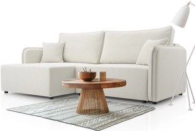 Ъглов диван Melody-Бяло-Ляв