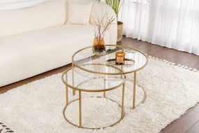 Комплект масички за кафе Aurum, цвят Златен Прозрачен