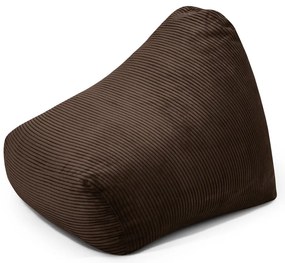 Тъмнокафяв детски пуф от рипсено кадифе Snug 80 – SLOWDOWN