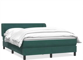 3317364 vidaXL Боксспринг легло с матрак, тъмнозелено, 160x210 см, кадифе