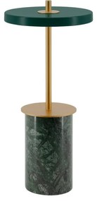 Зелена мраморна LED затъмняваща се настолна лампа с метален абажур (височина 25,5 cm) Asteria Move Mini – UMAGE
