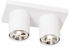 Модерен таванен прожектор бял 2-светлина - Tubo