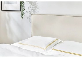 Бежово тапицирано двойно легло с решетка 160x200 cm Sary - Bobochic Paris