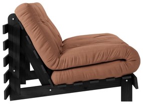 Сгъваем диван в тухлен цвят 140 cm Roots Black Night – Karup Design