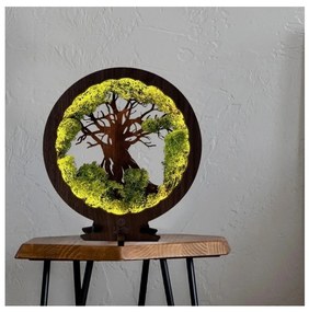 Li-Go 23604/DUB2 - Димируема LED настолна декорация, 12W/230V, 20x22 cm, дъб