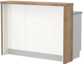 Островна кухненска пейка Hudson-Length: 135 cm.-White-Pacific Walnut