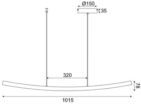 Висяща таванна лампа LED Naava-Leuko