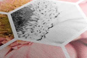 Картина на платно – Гергина в шестоъгълник