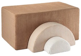Кафяво велурено игрище от пяна 75x49x37 cm Rainbow Montessori – Wigiwama