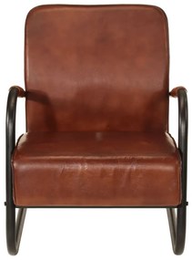 359631 vidaXL Фотьойл, кафяв, естествена кожа