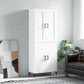 3199553 vidaXL Висок шкаф, бял, 69,5x34x180 см, инженерно дърво