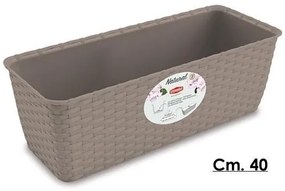 Stefanplast - Сандъче за цветя Natural Line 40 см - беж