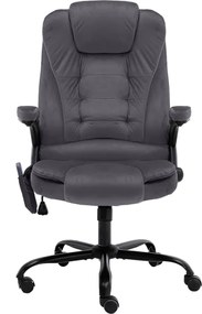 20572 vidaXL Масажиращ офис стол, тъмносив, кадифе