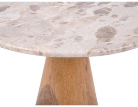 Кръгла масичка за кафе с мраморен плот ø 50 cm Force - Leitmotiv