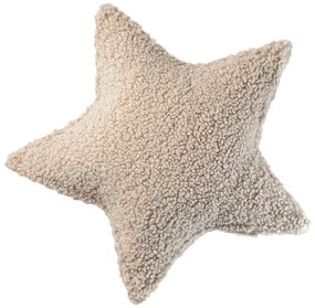 Светлокафява детска възглавница за диван от букле Star – Wigiwama